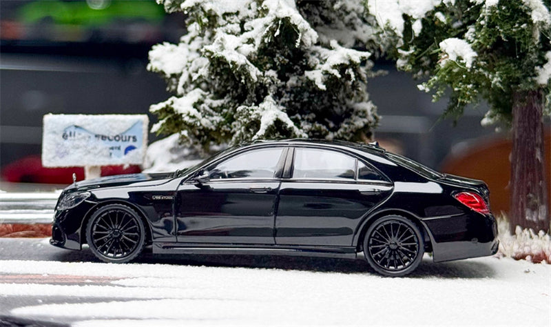 KING MODEL Mercedes Benz S65 AMG W222 Black Knight Limited Edition 999PCS ONLY 1:64 Car Pre-built Model view4