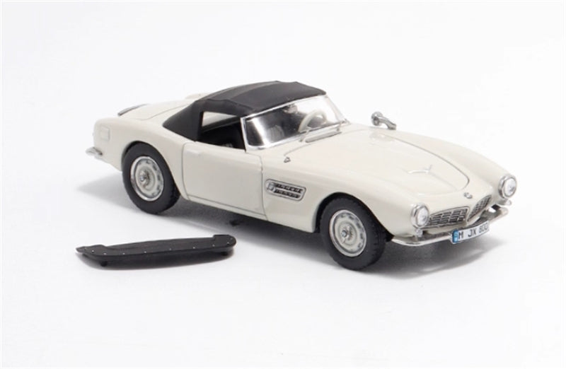 GFCC BMW 507 Roadster Retro Car 1957 Convertible White Limited Edition Soft top 1:64 car Pre-built Model view4