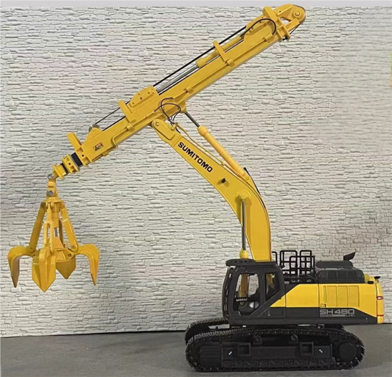 SUMITOMO SH480LHD-7 telescopic arm lotus grab Piling machine Limited Collectors Edition 1:50 Truck Pre-built Model