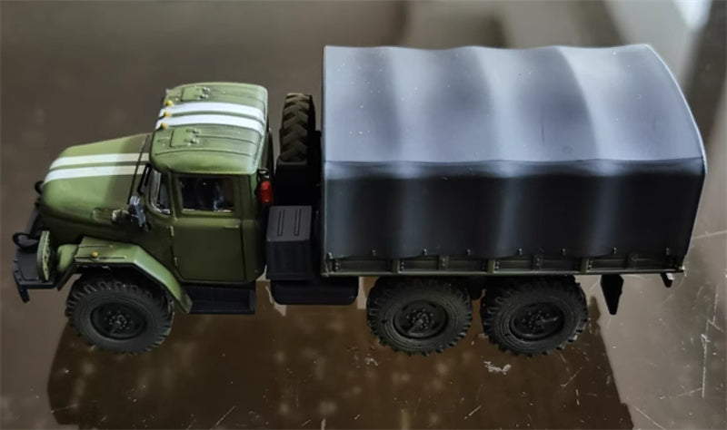 PANZERKAMPF ZIL-131 Ukrain Military with 2 white strips 1:72 Tank Pre-built Model