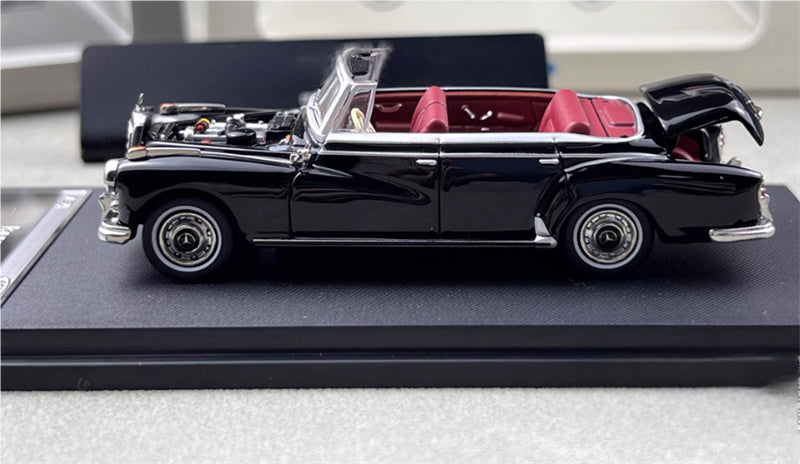 SEEKER Mercedes Benz 300D Adenauer W189 1959 convertible Soft top Black 1:64 Car Pre-built Model view4