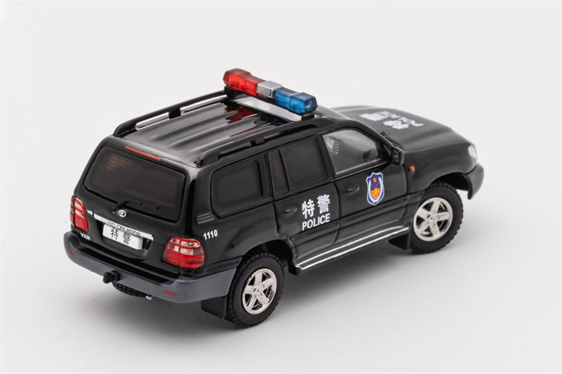 GCD Toyota Land Cruiser LC100 Police Car with 4 accessories LHD 1:64 Truck Pre-built Model view6
