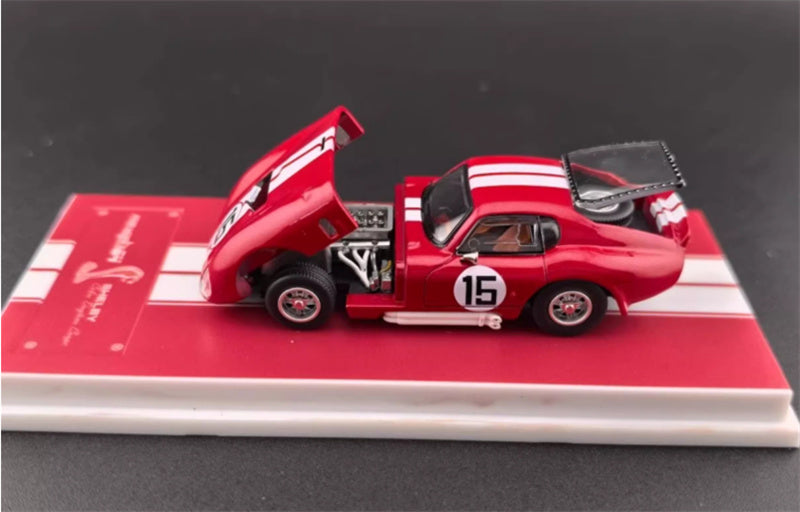 Fine works 64 CXS2601 Ford Shelby Cobra Daytona Coupe Red hardtop #15 Limited Edition 599PCS ONLY 1:64 Car Pre-built Model view3