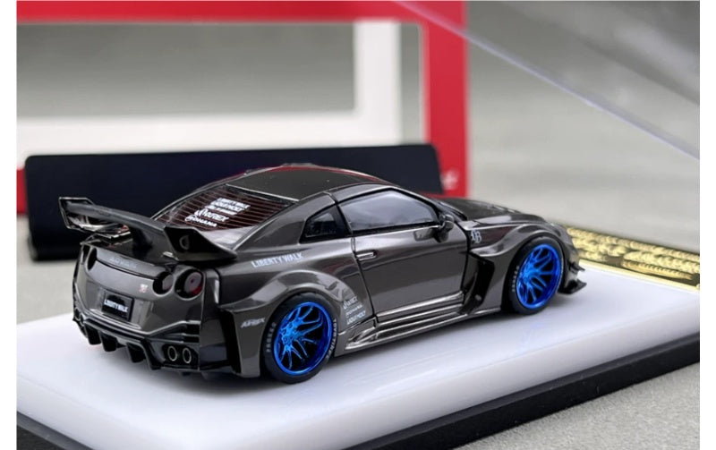 1:64 Nissan 35GT-RR   mymodelcollect Blue wheel electroplating brushed black Limited Edition 999PCS ONLY DIECAST Model