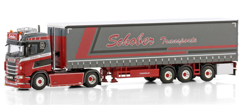 WSI  SCANIA S NORMAL CS20N 4X2 CURTAINSIDE TRAILER - 3 AXLE Schober 1:50 DIECAST Truck Lorry
