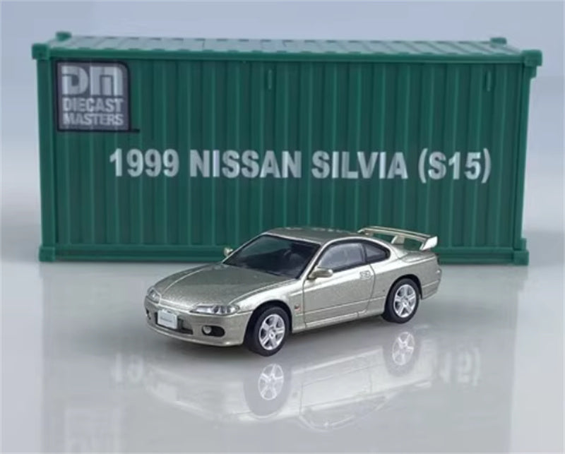 CATERPILLAR NISSAN SILVIA S15 silver left-hand drive 1:64 Car Pre-built Model