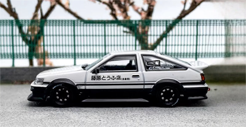 SW Toyota AE86 RWB Wide Body Modified Tofu Shop White Limited Edition 499PCS ONLY 1:64 car Pre-built Model view2