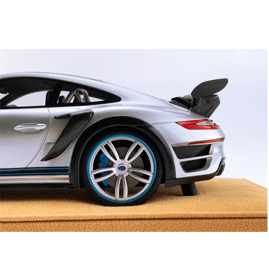 AutoBarn TechArt Porsche 911GTS Silver Limited Edition 1:18 DIECAST Car