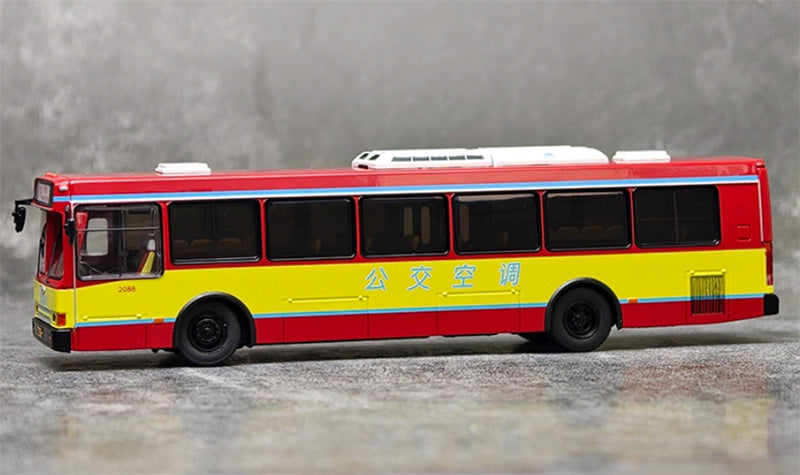 Beijing Public Transport Flxible CFC6110GD 817 Route air-conditioned bus Red Yellow 1:64 Bus Pre-built Model view4