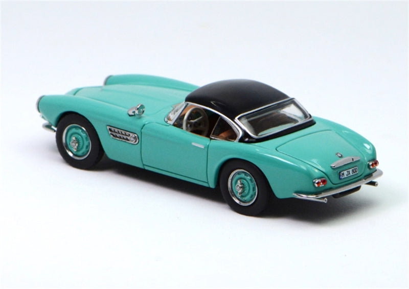 GFCC BMW 507 Roadster Retro Car 1957 Light Green Convertible hardtop 1:64 car Pre-built Model view2