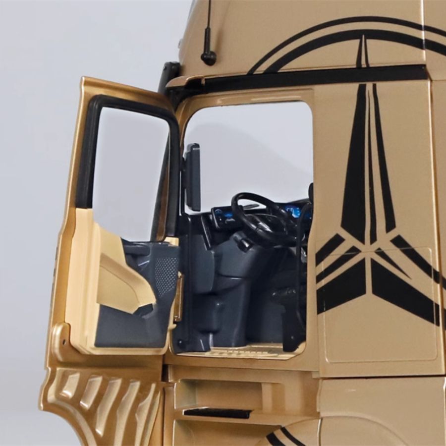 NZG Mercedes Benz Actros Lohr Champagne gold Benz logo + double-layer trailer KIT 1:18 DIECAST Truck Lorry