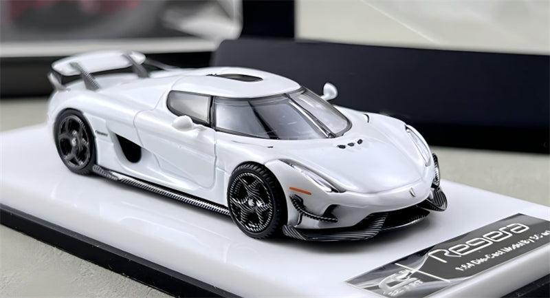 1:64 Koenigsegg Regera Pearlescent White SC ART DIECAST Civil Car Model