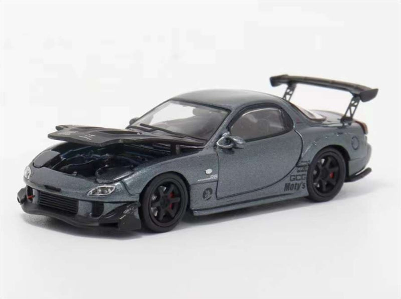 1:64 Mazda RX-7 RE Amemiya‌ Metallic Blue BSC DIECAST Limited Edition 499pcs ONLY Model