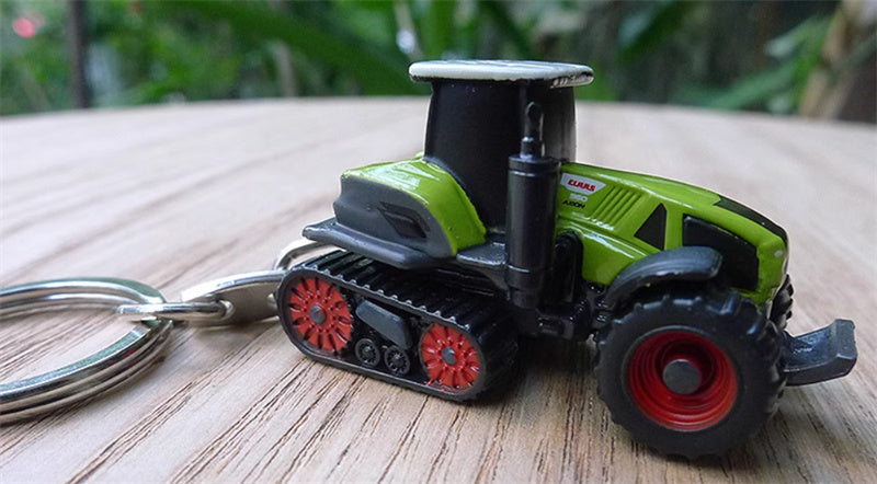 Universal Hobbies Claas Axion 960 tracked tractor keychain Green  Keychain Pre-built Model
