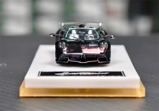 HH Model Pagani Huayra Tricolore Hidden Electroplating Color Change - Convertible Edition 1:64 Car Pre-built Model view2