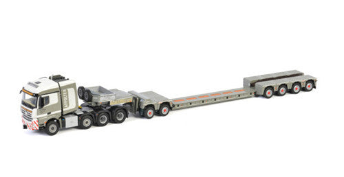 WSI BENZ AROCS MP4 2.300 STREAM SPACE 8X6 LOW LOADER  EURO 4 AXLE DOLLY  2 AXLE AFFOLTER 1/50 DIECAST Truck