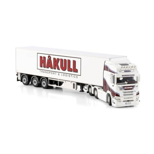 1:50 SCANIA HAKULL R CR20H 6X2 BOX TRAILER 3 AXLE WSI Diecast Model