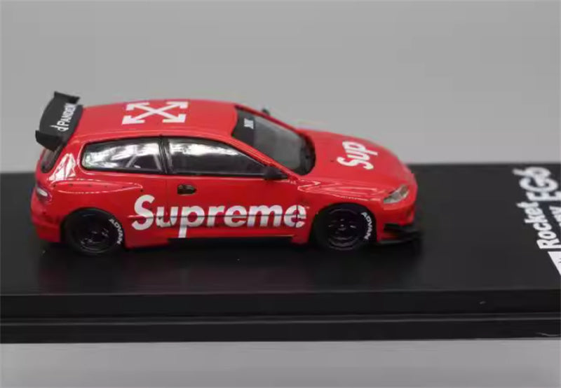 Fuji Honda Civic EG6 Rocket Bunny Red Sup 1:64 Car Pre-built Model view3