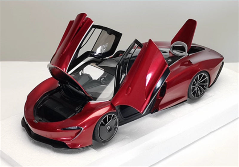 AUTOART McLaren Speedtail supercar burgundy 1:18 Car Pre-built Model view8