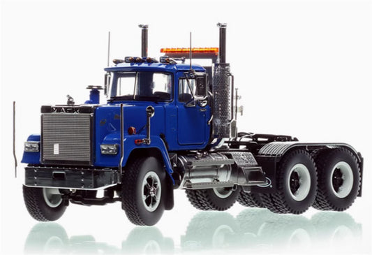 Heavy Haul Replicas Mack double axle heavy-duty tractor truck Blue/Black 1:50 Truck Pre-built Model