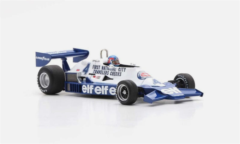 Spark Tyrrell 008 #4 3rd Argentine GP 1978 P.DEPAILLER BLUE WHITE 1:43 Car Pre-built Model view4