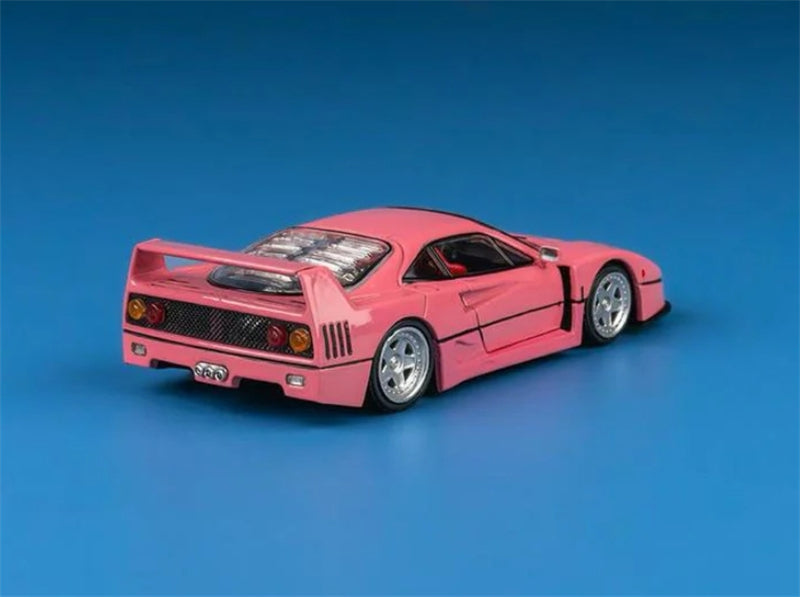 Findclassically Ferrari Takeshi Kimura's F40 Pink Filp-Up Light Limited Edition 500PCS ONLY 1:64 car Pre-built Model view3