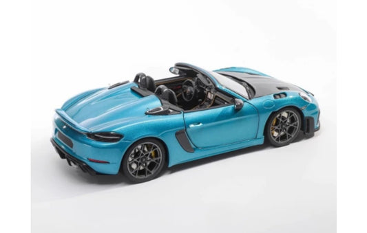 1:18 Porsche 718 Spyder RS Minichamps Ipanema Blue Diecast Model view2
