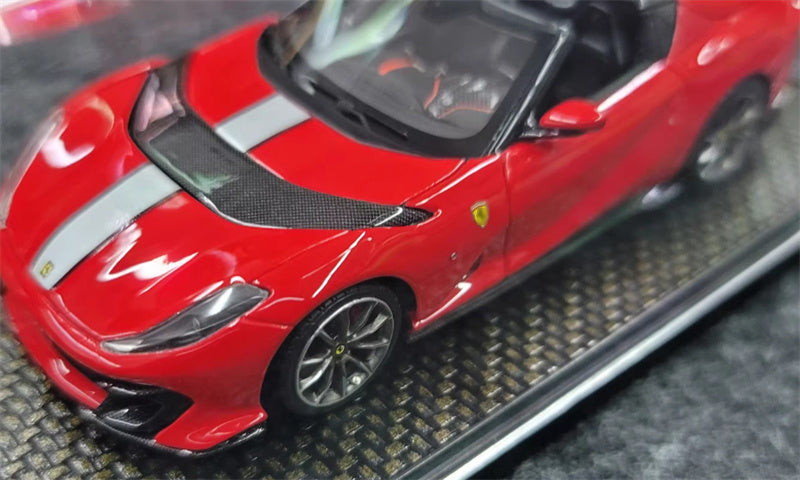 BBR MODELS Ferrari 812 competizione A red Silver stripe LTD 68PCS 1:43 Car Model view5