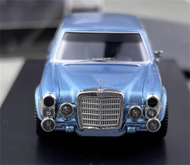 1:64 Mercedes Benz 300SEL W109 AMG Silver Blue BSC DIECAST Limited Edition 399pcs ONLY Model