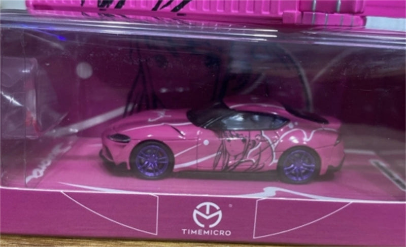 TimeMicro Toyota Supra A90 Pink Girl Limited Edition 999PCS ONLY standard version 1:64 car Pre-built Model view5