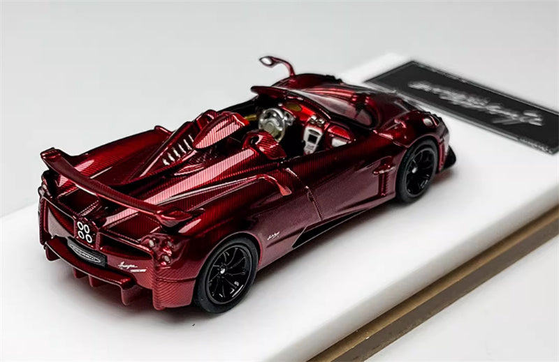 HH Model Pagani Huayra Tricolore Red carbon fiber - Convertible Edition 1:64 Car Pre-built Model view4