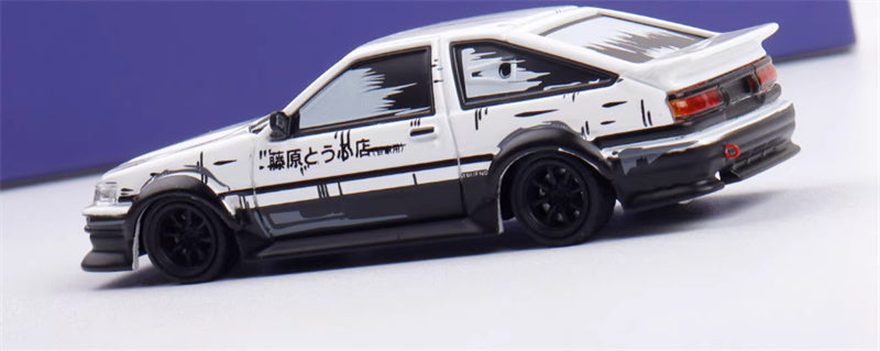 SW Toyota AE86 RWB Wide Body Modified Tofu Shop White Manga Limited Edition 499PCS ONLY 1:64 car Pre-built Model view5