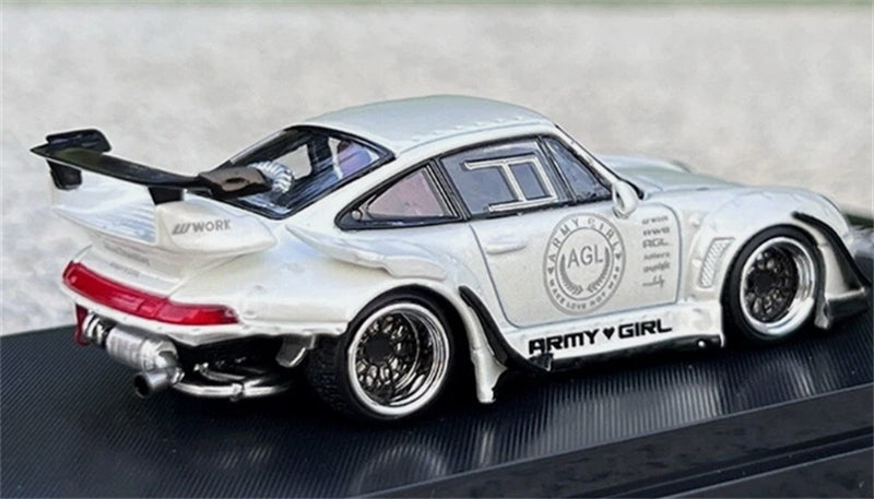 1:64 Porsche 911 RWB 993 Pearl White SW DIECAST Model