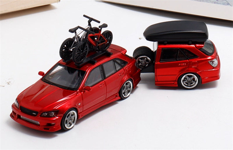 Mortal TOYOTA ALTEZZA GITA IS200 Exhibition HEC Limited Red - Set Limited Edition 1:64 Car Pre-built Model view6