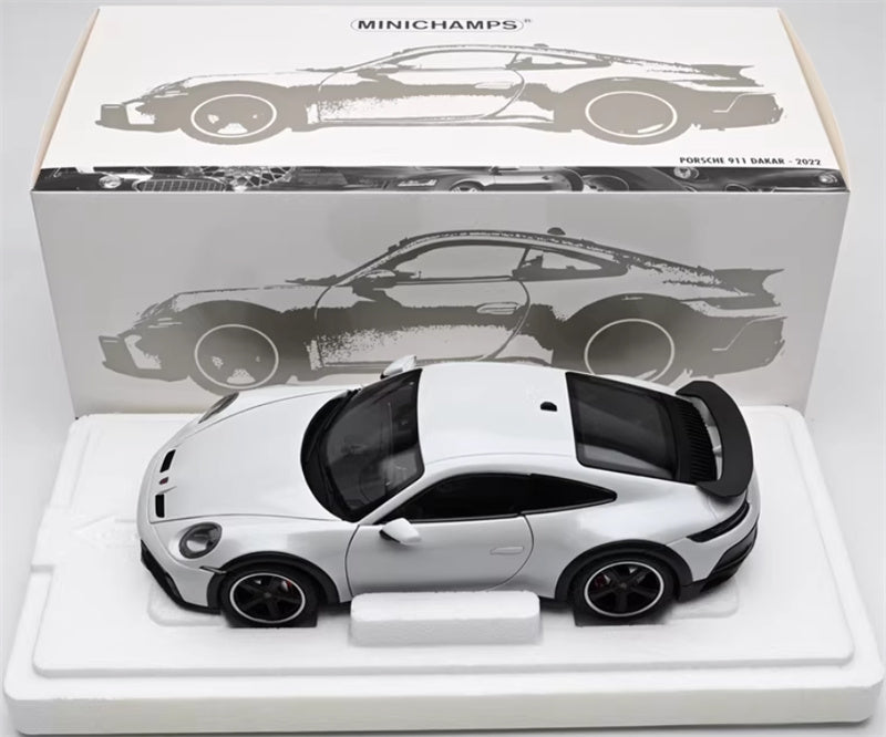 1:18 PORSCHE 911 DAKAR 2022 Metallic Gray  MINICHAMPS  DIECAST Car Model