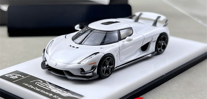 1:64 Koenigsegg Regera Pearlescent White SC ART DIECAST Civil Car Model