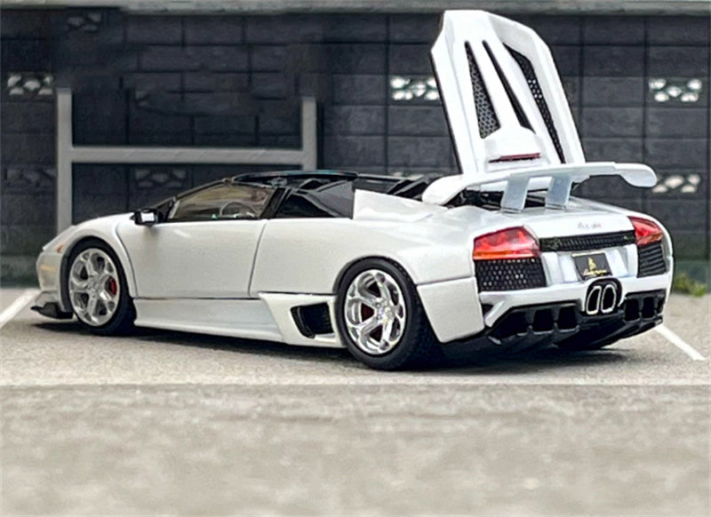 Phantom Knight Lamborghini Miura LP640 sports car Limited Edition 999PCS ONLY Convertible white 1:64 Car Pre-built Model view5
