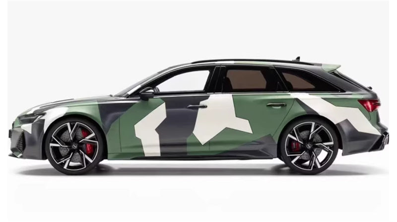 1:18 Audi ABT RS6 Avant C8  military green camouflage  GT SPIRIT W/ roof box Limited Edition 888PCS ONLY Resin Car Model