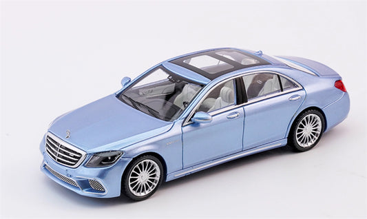 KING MODEL Mercedes Benz S65 AMG W222 Ice Blue Limited Edition 999PCS ONLY 1:64 Car Pre-built Model view1