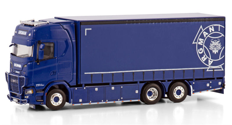 WSI  SCANIA S HIGHLINE CS20H 6X2 TAG AXLE RIGED TRUCK CURTAINSIDE - 3 AXLE Argman s.r.o. 1:50 Truck Pre-built Model