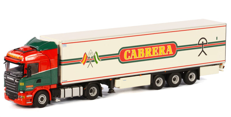 WSI SCANIA STREAMLINE HIGHLINE 4x2 REEFER TRAILER 3 AXLE Transportes Cabrera 1:50 Truck Pre-built Model