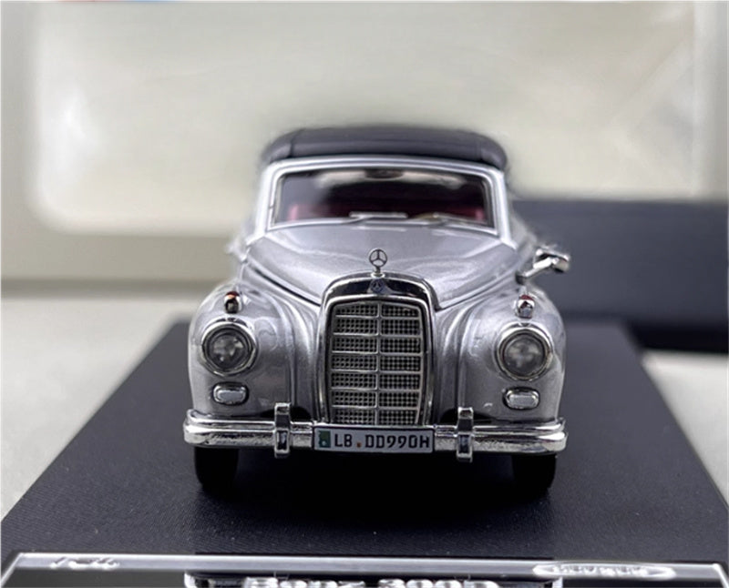 SEEKER Mercedes Benz 300D Adenauer W189 1959 convertible Soft top iron gray 1:64 Car Pre-built Model view8