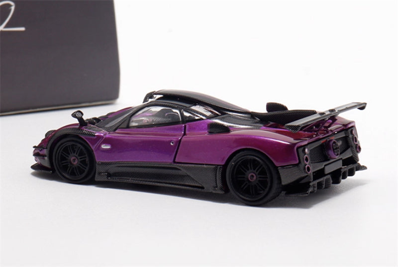 HKM Premium Pagani Zongta 760 hardtop Purple Limited Edition 999PCS ONLY 1:64 Car Pre-built Model view3