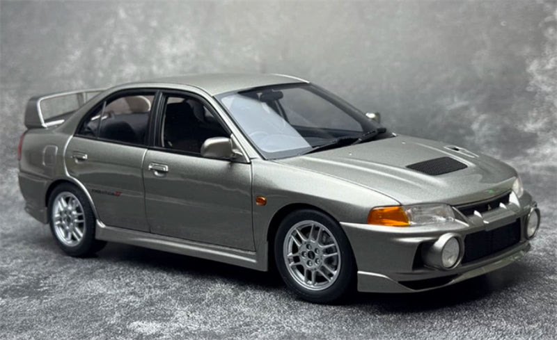 1:18 Mitsubishi Lancer Evolution IV  Steel Silver Grey MOTORHELIX Limited Edition 499PCS ONLY DIECAST Model