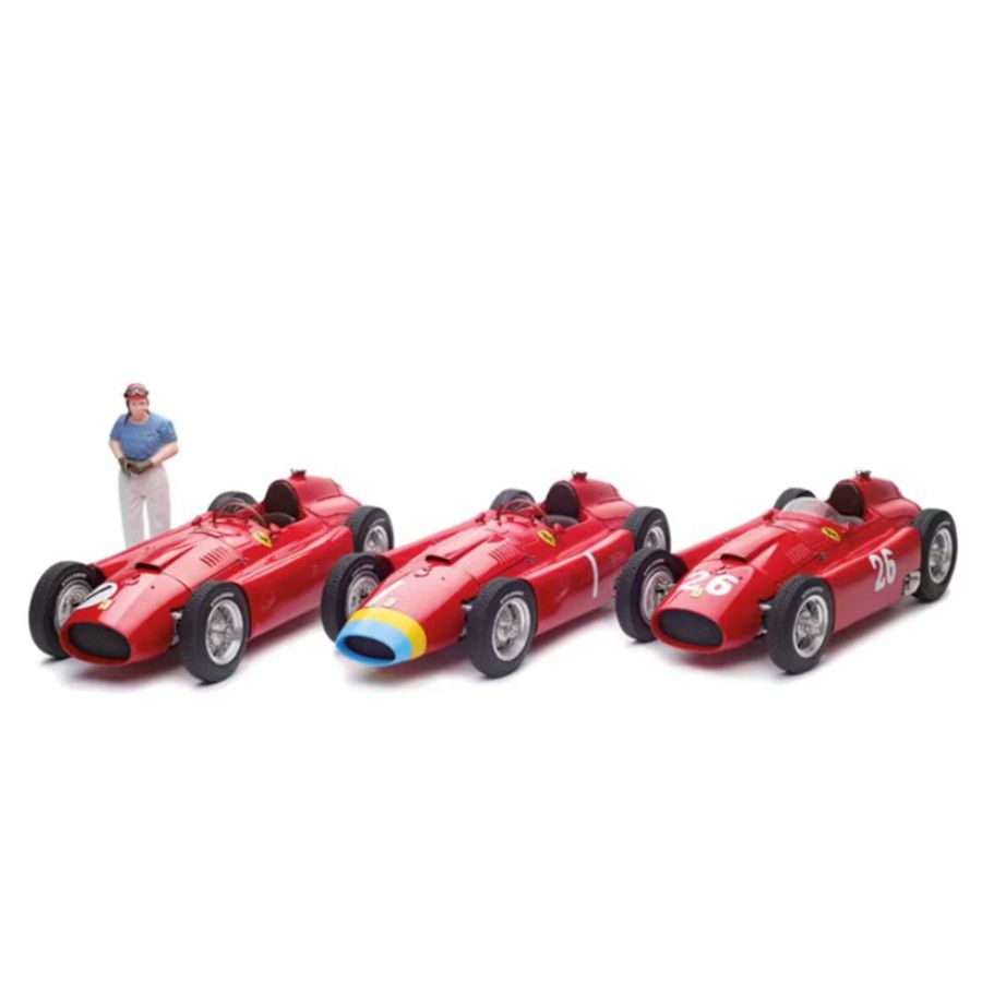 CMC Lucky Set Fangio Figure Ferrari D50 long nose #1+ Ferrari D50 short nose #1+ Ferrari D50 short nose #26 1956 Limited Edition 1:18 DIECAST Car