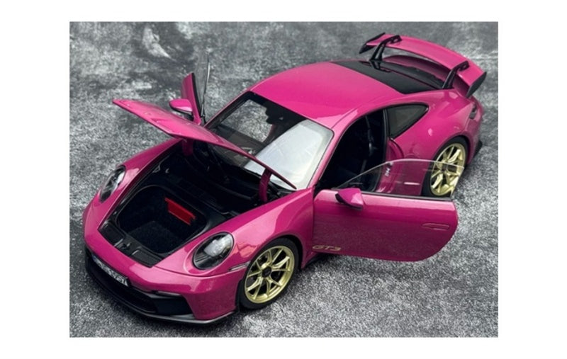 1:18 Porsche 911 992 GT3 RS  Rose Red - Golden Wheel NOREV  DIECAST Model