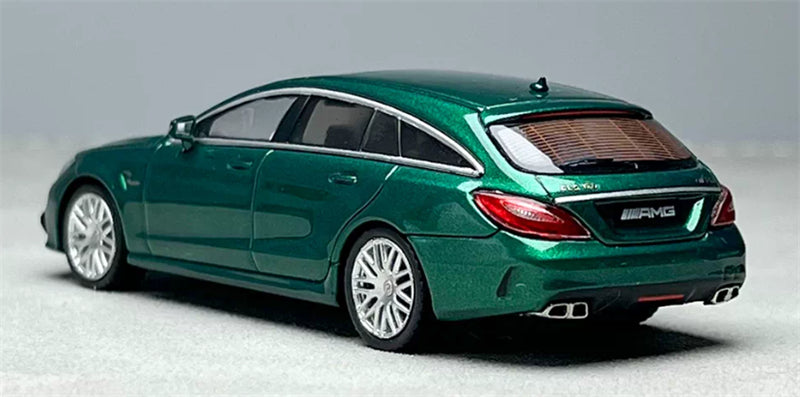 1:64 Mercedes-Benz AMG CLS 63 metallic green KING MODEL Shooting Brake Limited Edition 999PCS ONLY DIECAST Civil Car Model