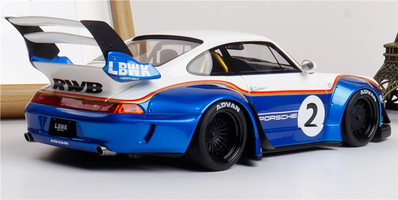 1:18 PORSCHE 911 993 RWB X LIBERTY WALK #2 RACING    GT SPIRIT Limited Edition Resin Car Model