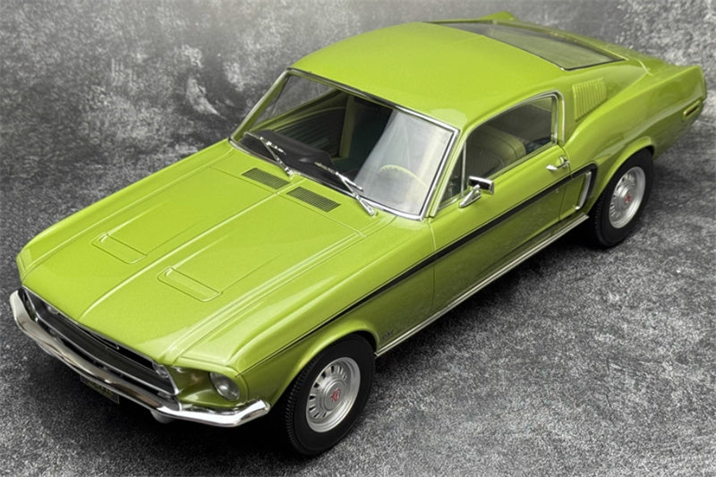NOREV 1968 Ford Mustang Fastback GT light green 1:12 Car Pre-built Model view3
