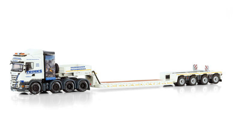 WSI  SCANIA R6 8X4 STREAMLINE HIGHLINE EURO LOW LOADER PENDEL X - 4 AXLE Trinks 1:50 Truck Pre-built Model